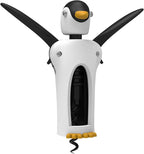 True Zoo Kingsley the Penguin Corkscrew Wine Opener, Winged Design with Easy Grip Soft Touch Wings, Stainless Steel and Plastic with Sharp Screw for Wine Bottles, Home Bar, Kitchen, Novelty Gifts