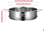 BinaryABC Stainless Steel Dumpling Steamer Basket for Pot,22cm Steamer Insert for Food Veggie Rice Noodle Roll (8.66INCH)