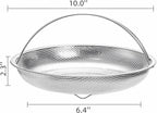 Cididu 3 Pack Steamer Basket for Cooking, Micro-Perforated Strainer Colander Set, Stainless Steel Vegetable Veggie Steamer Rack for Pot, All-In-One Steaming Rack Stand with Handles, Dishwasher Safe