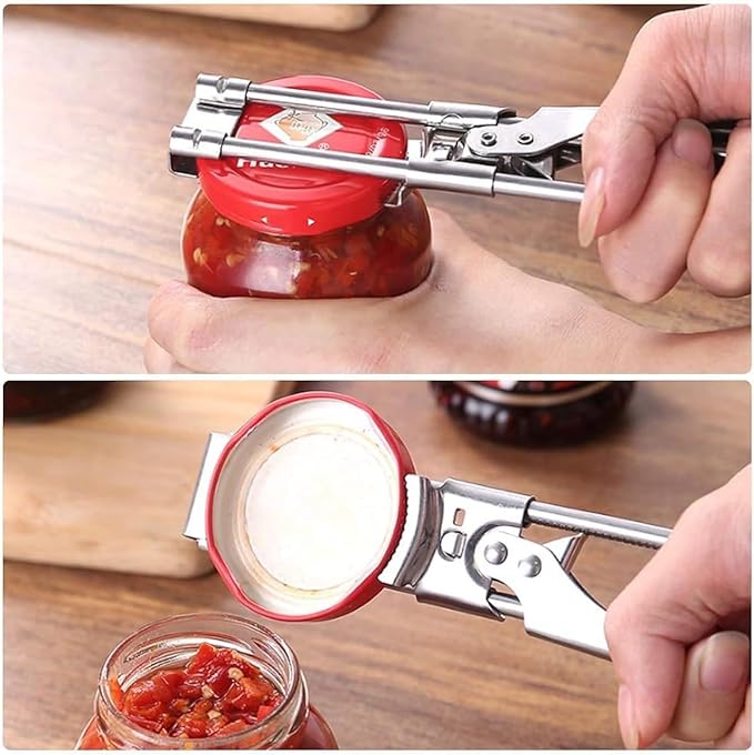 zengxiaoyun® Master Jar & Bottle Opener, Adjustable Multifunctional Stainless Steel Can Opener Jar Lid Gripper, Manual,Kitchen Accessories (2PCS)