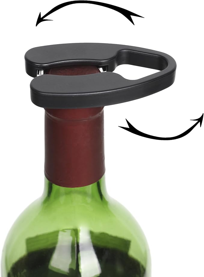 JianlianLab Wine Foil Cutter Magnetic Design, 4 Stainless Blades Foil Remover Wine Bottles Opener Accessory, Removes Foil Top Effortlessly for Wine Lovers, Black (4)