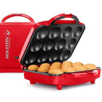 Holstein Housewares Non-Stick 12-Count Electric Cupcake Maker Machine – Bakes 12 Cupcakes, Muffins, Pizza Cups, Cinnamon Buns – Perfect for Gifts, Birthdays, Holidays, or Bake Sales, Red