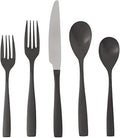 Mikasa Delano Black Satin 20-Piece Stainless Steel Flatware Set, Service for 4
