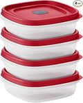 Tribello 3-Cup Food Storage Containers with Vented Lids – BPA-Free Plastic Sandwich Containers – Microwave, Freezer, Dishwasher Safe – Stackable Reusable Meal Prep Containers (24 oz) 4 Pack