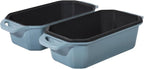 Flavehc Bread Pan Cast Iron Loaf Pan with Lid Bread Loaf Pan 8.5x4.5 Inch Loaf Pan Enameled Cast Iron Sourdough Loaf Pan, LightBlue