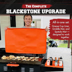 KITCHEN PERFECTION Ultimate Kit for Blackstone Griddle 36 Inch - Silicone Griddle Cover Mat + Griddle Accessories Mat + 2 PCS Silicone Grease Cup Liners Hermetic Protection from Rust & Debris All Year