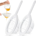 Zopeal 2 Pcs 9" Ultra Fine Mesh Strainer for Kefir Grains Plastic Juice Strainer Food Colander Greek Yogurt Sieve Large Capacity Filter for Kombucha Cold Brew Coffee Shrimp Separation(80/300 Mesh)