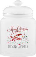 Let's Make Memories Personalized Christmas Joy Family Cookie Jar - For Her- Kitchen Christmas Décor