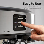 Electactic 20 Bar Professional Compact Espresso Cappuccino Machine with Auto Milk Frother, Stainless Steel Coffee Maker for Cappuccino, Latte