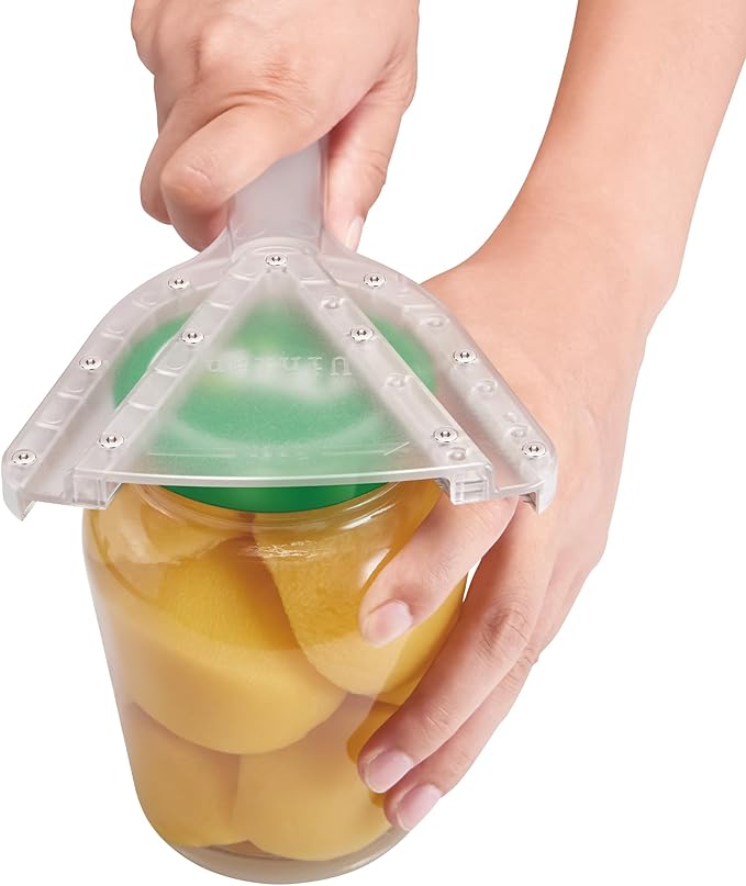Uinxan Jar Opener for Weak Hand & Seniors with Arthritis,Easy Twist Off Bottle Caps,Patent | Unique Kitchen Gadgets,Handheld Lid Top Open for Elderly/Women/Men (Pink)