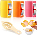 3pcs Egg Shell Opener & 1 Egg Separator,Eggs Cracker Tool for Rawegg,Handheld Eggshell Cutter Hard Boiled Eggs Breaker Yolk White Separator for Cooking Camping Kitchen Gadgets