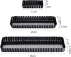 Boao 3 Pcs Rectangular Tart Pans 14‘'/10‘'/4‘' Nonstick Quiche Pan with Removable Loose Bottom Fluted Edges for Thanksgiving Christmas Pies, Biscuits, Cakes, Desserts, Bread