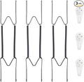 3 Pack Plate Hangers for The Wall, Suitable for 10-14 inch Art Plate, Stainless Steel Invisible Heavy Duty Wire Plate Holder with Wall Hooks, Plate Hangers for Displaying Plates, Platter, Dish, Black