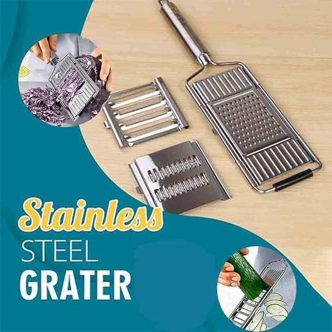 Multifunctional Peelers，Vegetable slicer,Hanging Grater Peeler Kitchen Accessories Slicer 304 Stainless Steel Peeling Tool Machine for Household Kitchen Fruits and Vegetables Kitchen Gadgets (Silver)
