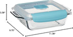 Anchor Hocking 8 Inch Square Cake Dish with TrueLock Locking Lid Bakeware, Clear
