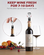 Electric Wine Opener Set, 4 in 1 Electric Wine Bottle Opener, Rechargeable Corkscrew Opener with Aerator, Foil Cutter, Vacuum Stopper, Ideal Present for Christmas, Wine Lovers, Party, Wedding