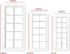 6Pcs White Square Cookie Cutter Set, Geometric Multicutter Cake Fondant Cutter,3 Size Square Biscuit Cutters Cake Decorating Use Safety Easy to Store,Cookie Cutters Baking Tools and Accessories
