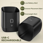 Digital Coffee Bean Dosing Cup for Espresso with LED Scale - High Precision Coffee Grounds Measurer, Barista-Strength Brewing Accessory & Perfect Coffee Lover Gift (Black, Sleek Design)