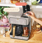 Beauti Multi Brew 12 Cup Programmable Drip & Single Serve Coffee Maker, Versatile Brewing (6oz, 8oz, 10oz, 12oz, 14oz), Pods or Ground, Over Ice option, Keep Warm mode (Porcini)