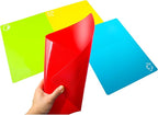 Flexible Cutting Board mats, Plastic Cutting Boards for Kitchen Cooking, Cutting board sheets for Meat and Vegetables, Dishwasher Safe Set of 4Pcs