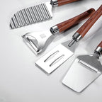 12-Piece Kitchen Tools and Gadgets Set with Wood Imitation Handle BRIIEC Stainless Steel Cooking Utensils Kitchen Accessories Includes Can Opener Garlic Press Peeler