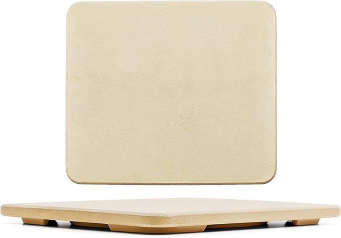 Pizza Stone - Baking Stone. SOLIDO Rectangular 14"x16" - Perfect for Oven, BBQ and Grill