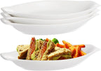 4 Pcs Oval Au Gratin Baking Dishes, Ceramic Banana Split Dish Boats, 8 X 4 In Oval Oven & Microwave Safe Serving Dishes, Mini Casserole Dishes With Handles, Easy To Clean And Stackable