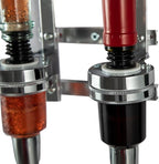2 Bottle Wall Mounted Liquor Dispenser Bar Butler Bracket Solo Optic Spirit Wine Beer Alcohol Bottle Beverage Stand Revolving Nozzle Drinkware Set