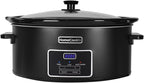 HOMECOOKIN 8 Quart Programmable Slow Cooker, Kitchen Appliances, Perfect Kitchen Small Appliance for Family Dinners, Black Stainless Steel
