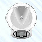 AWS Kitchen Pro 0.1g/0.001oz Precision Food Scale 5kg/11lb Digital Bowl Scale with Tempered Glass, | 2.72L Dishwasher-Safe Bowl, Tare, Timer, Clock & Room Temperature Display | Ultra Cooking Scale