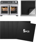5-Pack Oven Liners for Ninja French Door Premier Air Fry Oven 20.3 Qt Capacity FO101, 12"x 12" Non-Stick Teflon Oven Protectors Mats, BPA & PFOA Free, Reusable for Bottom of Convection Toaster Oven