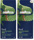 Lavazza Decaf Ground Coffee, Medium Roast, 100% Arabica, 12 oz Bag (Pack of 2)