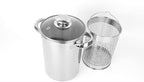 Asparagus Pot Stainless Steel Steamer Cooker with Basket and Lid Pasta 16cm 4L