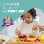Tovla Jr. Kid Safe Knife Set for Real Cooking | 3-Piece Toddler Kitchen Knives | Montessori & STEM Cooking Tools Ages 4–12 | BPA-Free, Dishwasher-Safe | Christmas, Birthday & Stocking Stuffer Gift