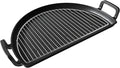 SafBbcue Cast Iron Half Moon Griddle Pan for Weber 22" Kettle Charcoal Grill Parts, Half Moon Cooking Grate for Slow n Sear, VEVOR, Kamado, Big Green Egg 22" Charcoal Kettle Grill Accessories