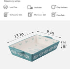 Wisenvoy Casserole Dish Baking Dish Ceramic Lasagna Pan Bakeware Sets Baking Dishes 13x9 Baking Dish Baking Dish Set