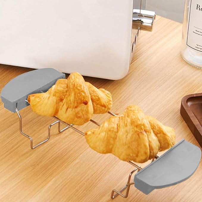OSALADI 2Pcs Toaster Warming Rack and Stainless Steel Bread Slice Holder for Kitchen Sandwich Toast Oven Use