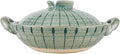 Heat Resistant Ceramic Casserole, Round Earthen Pot Cookware with Lid for Dinner and Party, Uniform Heating Stockpot for Stew, Soup, Steam, Bake(600ml/0.6quart, Green)
