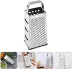 Hemoton Stainless Steel Kitchen Grater Multi-Use Vegetable Cutter and Cheese Shredder with Non-Slip Handle 7.99X3.58X2.59 Inch for Fruits Ginger and Potato Preparation
