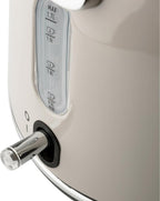 Haden Dorset 2 Slice Wide Slot Stainless Steel Toaster Bundled with 1.7 Liter Stainless Steel Electric Kettle with 360-Degree Base, Putty & Chrome
