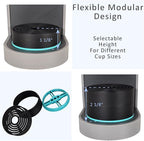 Elevate Anti-Splash Cup Riser Accessory for most Keurig K-cup, Cuisinart Single Serve, and other Coffee Makers, Adjustable for Cup Size and Drip Tray Type (Black and Turquoise)