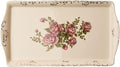 YOLIFE Ceramic Rose Serving Tray, Decorative Platter for Tea Party - 13.5 inch