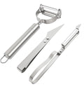 3-in-1 Vegetable Peeler - Ultra Sharp Slicer, Grater & Peeler with Ergonomic Design Grip for Effortless Peeling, Slicing and Grating for Fruit, Potatoes, Carrots, Apples