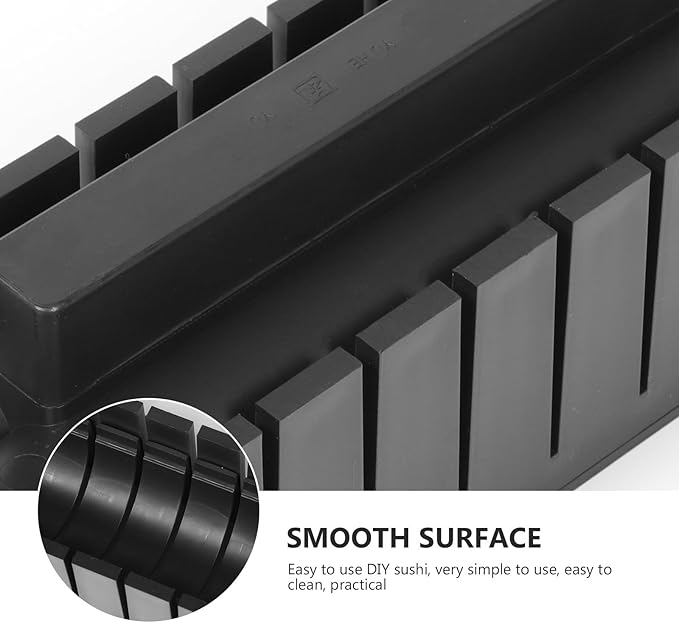 Garneck Sushi Making Molds Rice Roll Makers 10pcs Set Black DIY Onigiri Rice Ball Mold Kit for Home Kitchen Cooking Tools