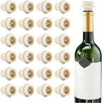 WOTOR Wine Stoppers Vacuum, Wine Saver, Wine Pump Vacuum Stoppers, Wine Preserver, Reusable Bottle Sealer Keeps Wine Fresh (Cream, 24 Pieces)