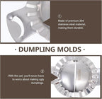 Dumpling Tool Set Stainless Steel 5pcs Dumpling Mold Cutter and Stuffing Spoon Kit for Kitchen Utensils Food-grade Cooking Gadget