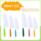 Knives for Kids, 6-Piece Kitchen Cooking and Baking Knife Set, Children's Knives for Real Cooking, BPA-Free Kids' Toddler Tool
