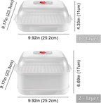 Microwave Steamer with Lid and Tray, Vegetables Steamer for Microwave Bowl, Microwavable Cookware Supplies (1 - Layer)