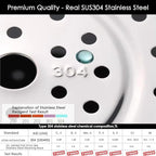 DS. DISTINCTIVE STYLE Steamer Rack 304 Stainless Steel Steaming Rack Steam Tray with Removable Legs for Instant Pressure Cooker Multi-functional Steamer Basket (Silver - 22cm)