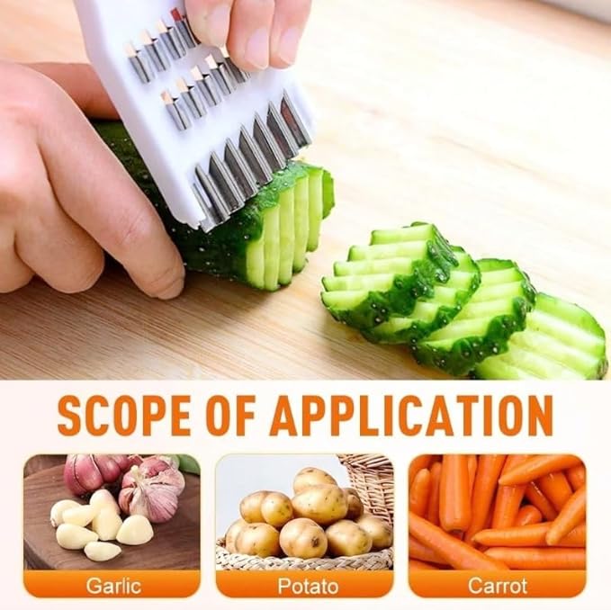 5-in-1 Multifunction Vegetable Peeler and Grater, Kitchen Slicer Tool with Stainless Steel Blades, Red